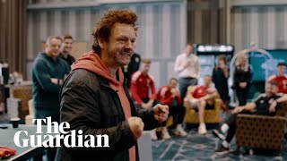 Michael Sheen gives rousing speech to Welsh national team Thats the blood of Wales [upl. by Essirehs403]