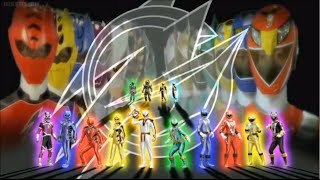 Engine Sentai Goonger vs Gekiranger Roll Call [upl. by Ednarb]