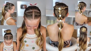 5 peinados fáciles y elegantes para niñas  Peinados comunión Flower girl hairstyles turorial [upl. by Saibot985]