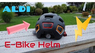 ALDI  EBike günstiger Helm mit Rücklicht und Blinker bikemate [upl. by Beacham]