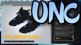 HOW TO MAKE Air Jordan 6 quotUNCquot IN NBA 2K21 NBA 2K21 Shoe Creator [upl. by Barvick]