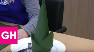 Elf Hat Napkin Folding  GH [upl. by Sutherland]