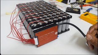 How to connect BMS to Lithiumion battery pack Lithiumion Battery Pack 18650 project [upl. by Valenba887]