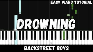 Backstreet Boys  Drowning Easy Piano Tutorial [upl. by Acireed]