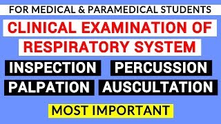 RESPIRATORY SYSTEM EXAMINATION  CLINICAL LAB  PHYSIOLOGY PRACTICALS [upl. by Aihsenot]