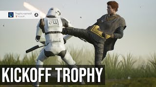 Kickoff Trophy Defeat An Enemy Using Only Kicks  Star Wars Jedi Fallen Order [upl. by Edd]