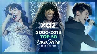 TOP 50 Eurovision 20002018 [upl. by Lyell]