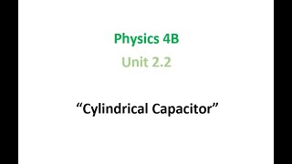 Cylindrical Capacitor [upl. by Assetal688]