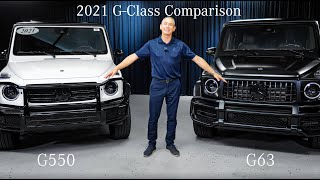 2021 G 550 Compared to The 2021 AMG® G 63 from MercedesBenz of Scottsdale [upl. by Valery]