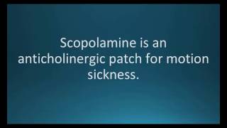 How to pronounce scopolamine Transderm Scop Memorizing Pharmacology Flashcard [upl. by Linetta]