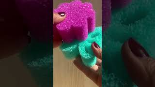 Sponge asmr  asmr satisfying scrubmommy longnails [upl. by Anirbed]