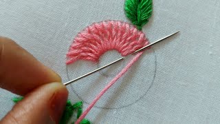 Superb flower designhand embroiderylatest hand embroiderykadhai design [upl. by Helga373]