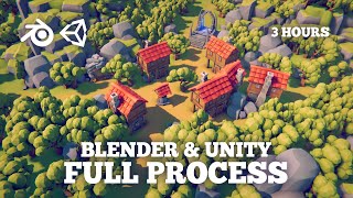 Create RTS  Citybuilder 3D Models in 3 Hours in Blender amp Unity Gameready [upl. by Sirroned]