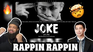 RAP MONSTER WAS RAPPING  FIRST REACTING TO BTS RM quotJOKEquot MUSIC VIDEO [upl. by Marino]