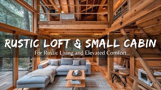 Rustic Elegance Small Cabin Ideas with Loft for Rustic Living and Elevated Comfort [upl. by Neirb]