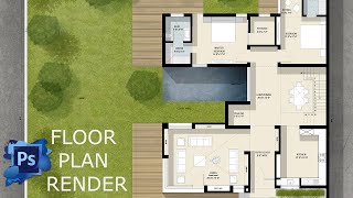 How to Render a Floor Plan in Photoshop like a Professional [upl. by Urania469]