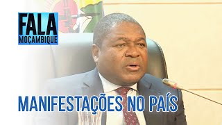 Presidente Nyusi solicita ajuda internacional para estabilização do país em meio as manifestações [upl. by Coltun]