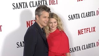 Timothy Olyphant and Drew Barrymore at Netflixs Santa Clarita Diet Season 2 Premiere Red Carpet [upl. by Down715]