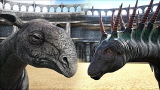 Ark Survival  Paraceratherium vs Amargasaurus파라케라테리움 vs 아마르가사우루스 [upl. by Aed]