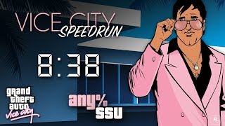 GTA Vice City Speedrun  Any SSU  838 PB [upl. by Kilgore]