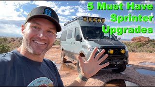 5 Must Have Upgrades For Your Sprinter Van [upl. by Rodnas]