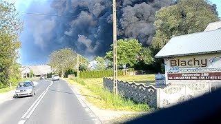 OSP Żołynia  Pożar składu opon w Markowej [upl. by Robby]