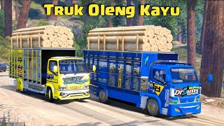 Ugal Ugalan Pake Truk Oleng Muat Kayu di GTA 5 Indonesia [upl. by Marsh]