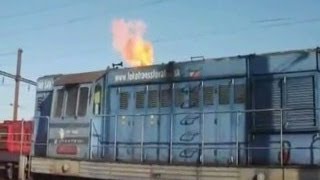 RUSSIAN LOCOMOTIVE COLD START BREATHS FIRE COOL SEE DESCRIPTION [upl. by Leirza134]