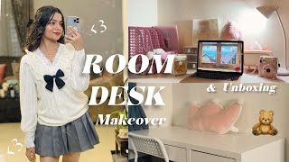 Unboxing amp room desk makeover unboxing supplies amp stationeries🧸💌 [upl. by Yager202]