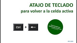 Atajo de teclado para volver a la celda activa [upl. by Aidas]