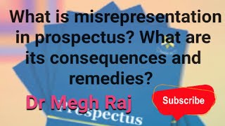 Golden Rule of Prospectus  Omission amp Misstatement in Prospectus  Company Act 2013 [upl. by Ravahs]