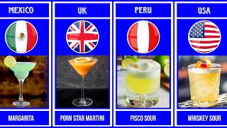 Top 50 Cocktails Different Countries  Genalyst cocktail mixed drink [upl. by Hgielrac]