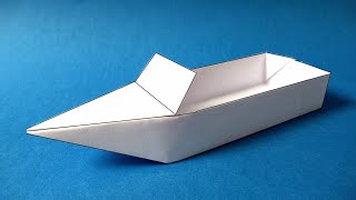 How to Make a Paper Boat that Floats  Paper Speed Boat [upl. by Tamara]