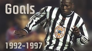 Faustino Asprilla ► ● 19921997 goals and skills  NEW CASTLE UNITED [upl. by Ephrayim]