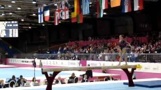 Larisa IORDACHE ROU Beam Senior Qualification European Gymnastics Championships 2012 [upl. by Laynad]