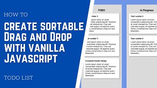 How to create sortable Drag and Drop with vanilla Javascript [upl. by Acirfa604]