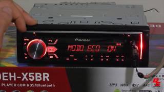 CD Player Pioneer DEHX5BR Linha 2017  Apresentação quotReviewquot [upl. by Jarad]