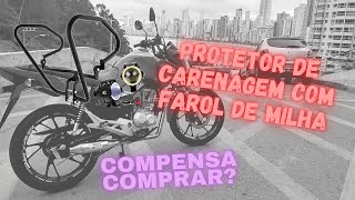 PROTETOR DE CARENAGEM COM MILHA PARA MOTO  FAN 160 [upl. by Ahsieken]