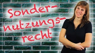 Sondernutzungsrecht bei Wohneigentum 🖊📃 JederkannImmobilien [upl. by Nayb]