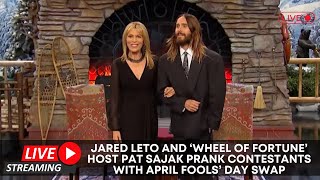 Jared Leto and ‘Wheel of Fortune’ Host Pat Sajak Prank Contestants With April Fools’ Day Swap [upl. by Laszlo121]