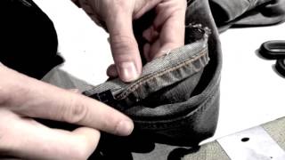 Spijkerbroek  Jeans inkorten zonder flap stappenplan [upl. by Cynthia]