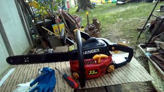 Homelite Ranger 33cc 16quot Chainsaw Repairs and Cutting [upl. by Isoj]