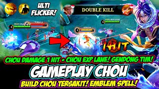 CHOU DAMAGE  CHOU ULTI FLICKER❗EMBLEM amp BUILD CHOU TERSAKIT 2023❗TUTORIAL amp GAMEPLAY CHOU MONTAGE [upl. by Herbert]