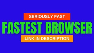 The Fastest Web Browser Ever [upl. by Arhat451]