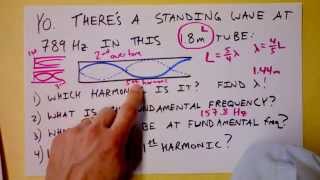 Standing Wave Harmonics in HalfClosed Pipe Worked Example organ clarinet  Doc Physics [upl. by Jea]