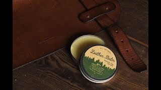 Leather Balm application Craft and Lore [upl. by Shulem]