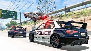 Police Car Chases 47  BeamNG DRIVE  SmashChan [upl. by Xenophon]