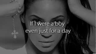 Beyonce  If I Were A Boy lyrics on screen HD [upl. by Ummersen671]