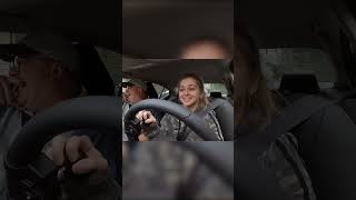 3FtTall Shauna Rae Drives A Car With Hand Controls IAmShaunaRae driving shorts [upl. by Ciapas]