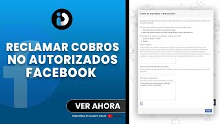 Reclamación de Cobros no reconocidos en Facebook 2022 [upl. by Ferino]